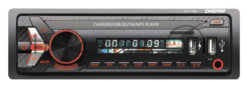 Автомагнитола Digma DCR-390R 1DIN 4x45Вт