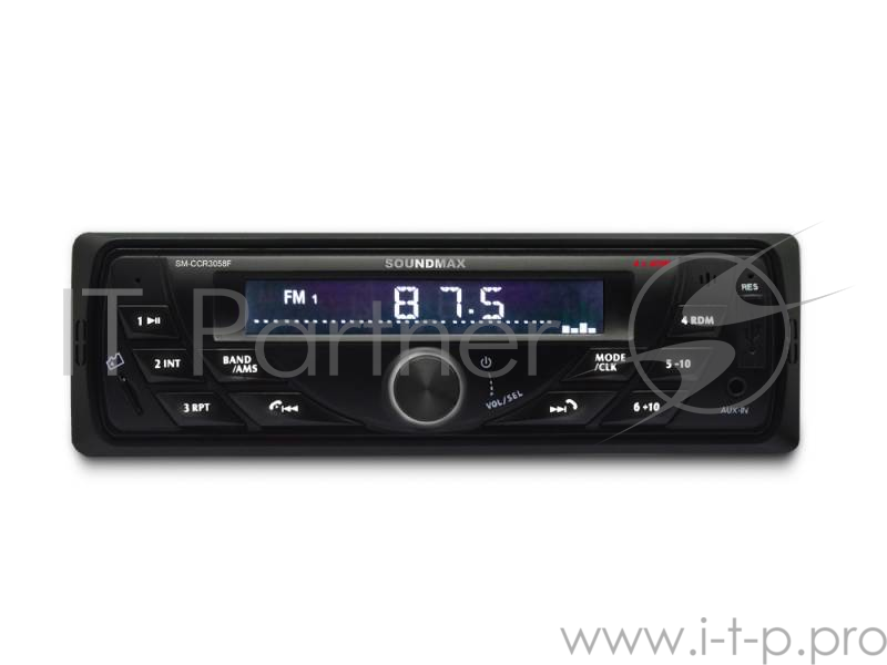 Автомагнитола Soundmax SM-CCR3058F 1DIN 4x40Вт