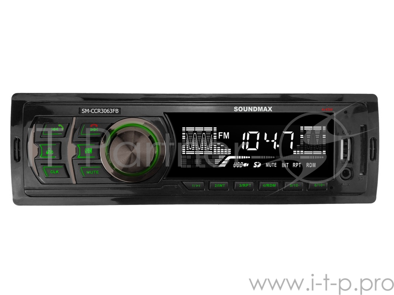Автомагнитола Soundmax SM-CCR3063FB 1DIN 4x45Вт