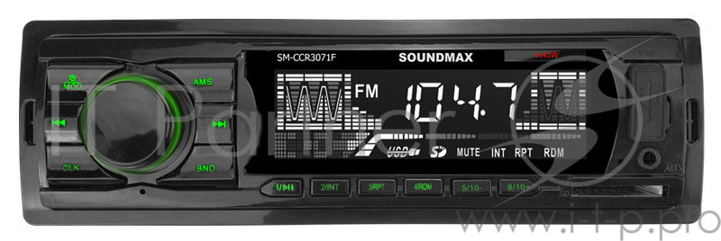 Автомагнитола Soundmax SM-CCR3071F 1DIN 4x45Вт