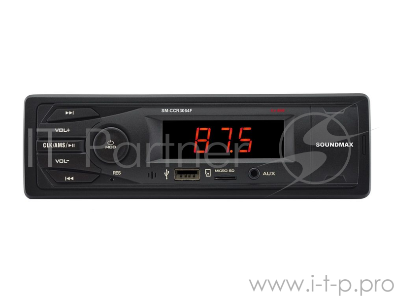 Автомагнитола Soundmax SM-CCR3064F 1DIN 4x