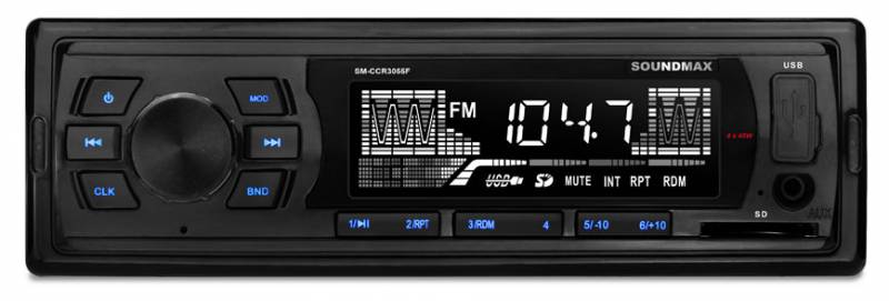 Автомагнитола Soundmax SM-CCR3055F 1DIN 4x45Вт