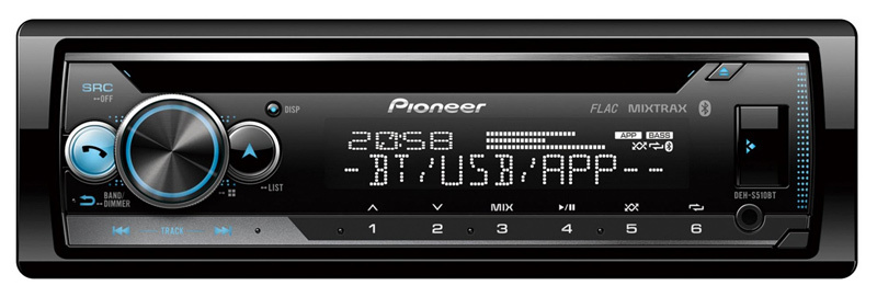 Автомагнитола Pioneer MVH-S510BT 1DIN 4x50Вт