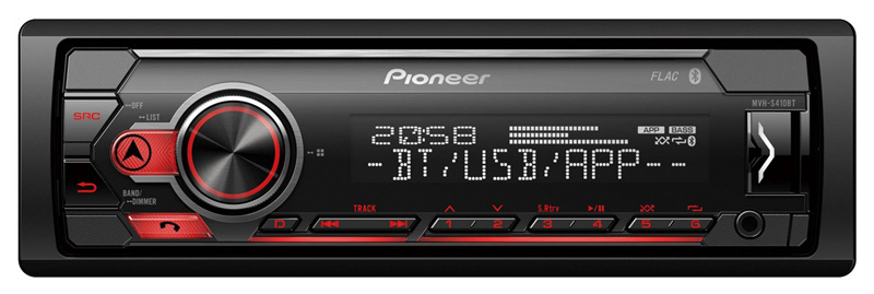 Автомагнитола Pioneer MVH-S410BT 1DIN 4x50Вт
