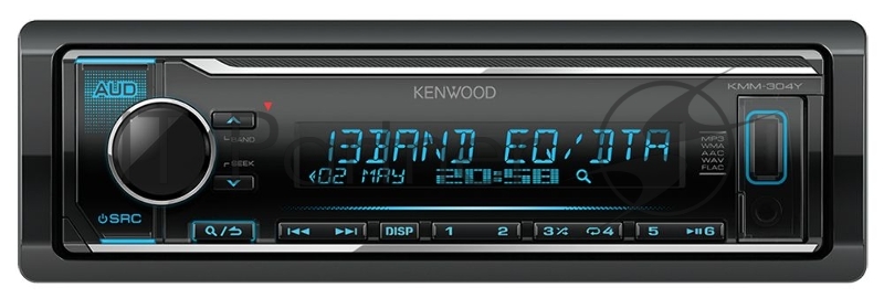 Автомагнитола Kenwood KMM-304Y 1DIN 4x50Вт