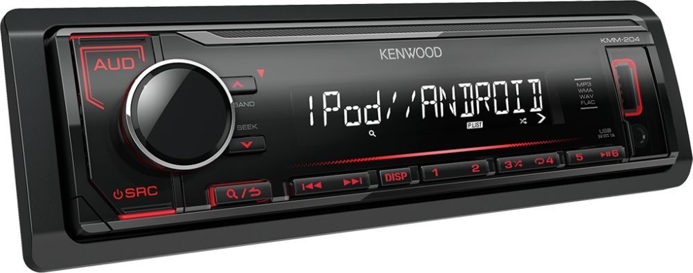 Автомагнитола Kenwood KMM-204 1DIN 4x50Вт