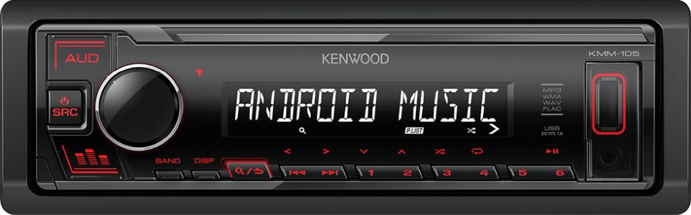 Автомагнитола Kenwood KMM-105RY 1DIN 4x50Вт