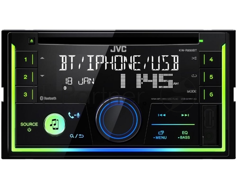 Автомагнитола JVC KW-R930BT 2DIN 4x50Вт