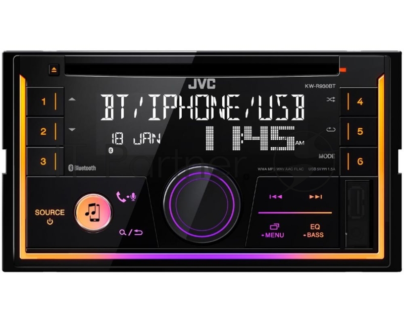 Автомагнитола JVC KW-R930BT 2DIN 4x50Вт