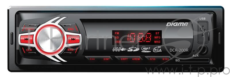 Автомагнитола Digma DCR-200R 1DIN 4x45Вт