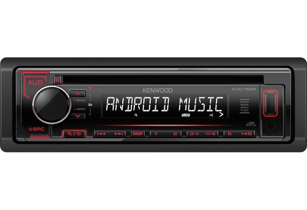 Автомагнитола CD Kenwood KDC-152R 1DIN 4x50Вт