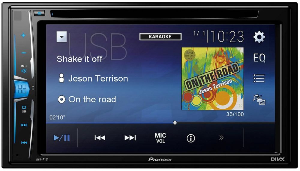 Автомагнитола CD DVD Pioneer AVH-A101-K 2DIN 4x50Вт