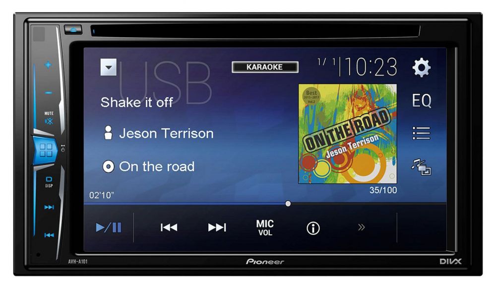 Автомагнитола CD DVD Pioneer AVH-A101-K 2DIN 4x50Вт
