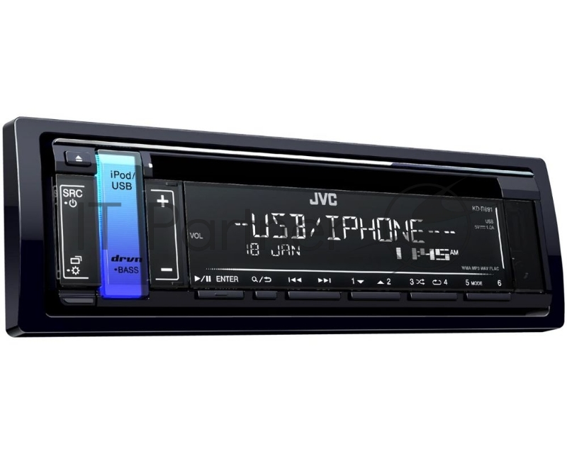 Автомагнитола CD JVC KD-R691 1DIN 4x50Вт
