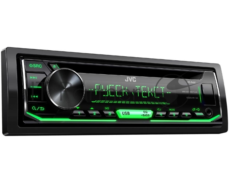 Автомагнитола CD JVC KD-R497 1DIN 4x50Вт