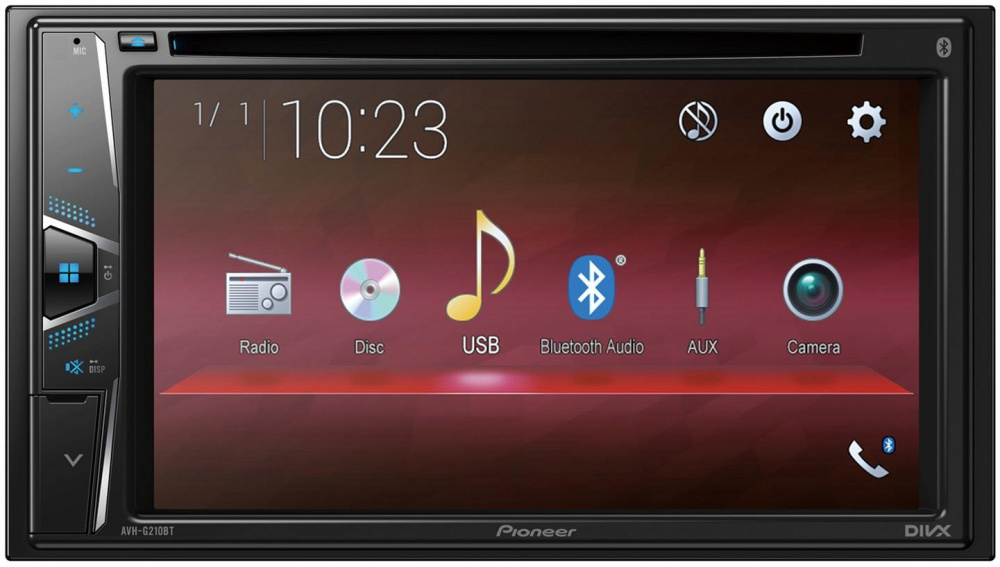 Автомагнитола CD DVD Pioneer AVH-G210BT 2DIN 4x50Вт