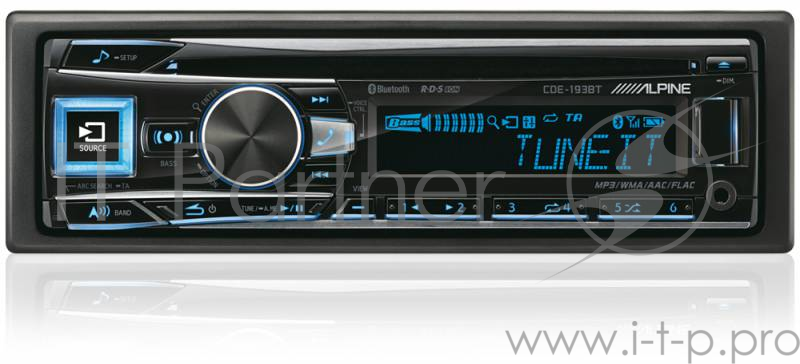 Автомагнитола CD Alpine CDE-193BT 1DIN 4x50Вт