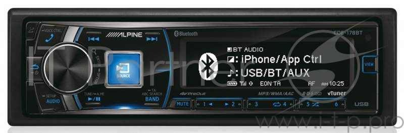 Автомагнитола CD Alpine CDE-178BT 1DIN 4x50Вт