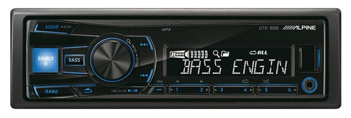 Автомагнитола Alpine UTE-80B 1DIN 4x50Вт