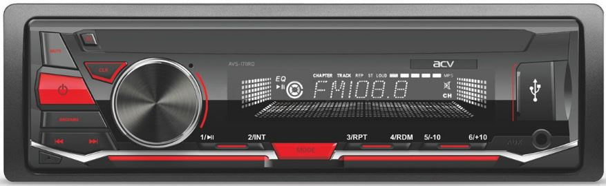 Автомагнитола ACV AVS-1711RD 1DIN 4x45Вт