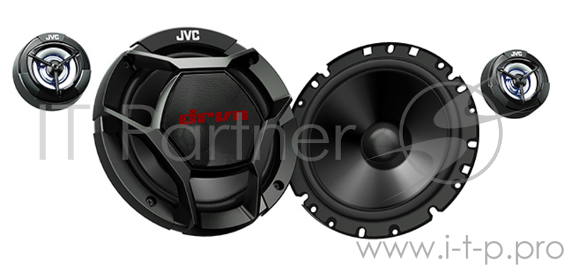 Колонки автомобильные JVC CS-DR1700C 360Вт 88дБ 4Ом 17см (6 3/4дюйм) (ком.:4кол.) компонентные двухп