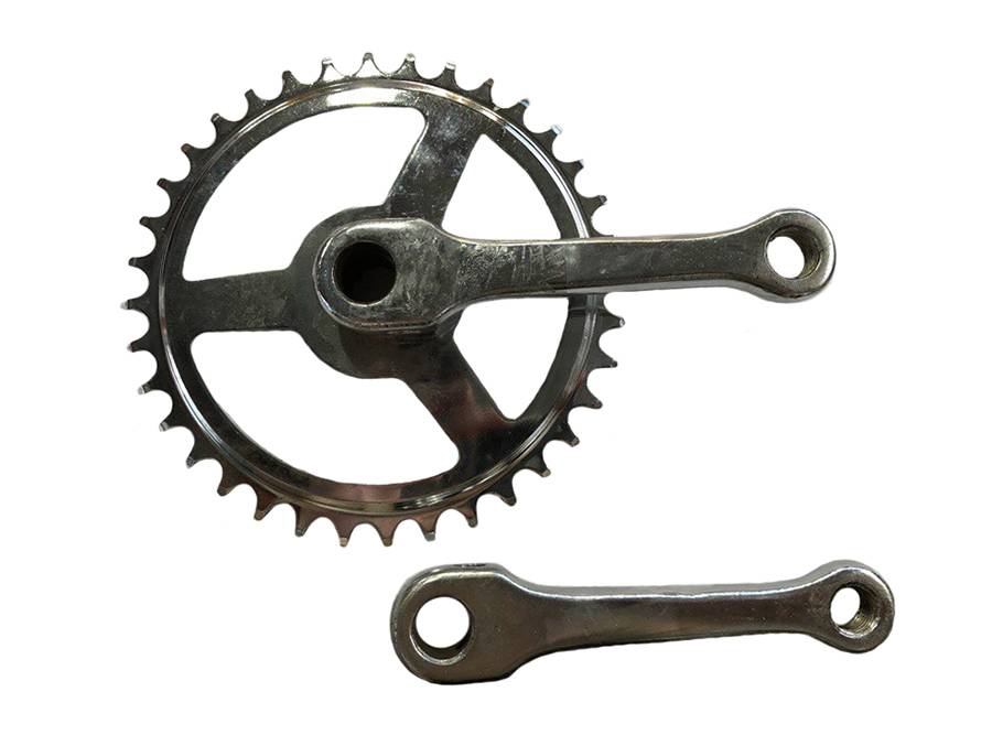 Шатуны 117мм со звездой на 28 зуба для детск. велос. сталь/хром ж000040