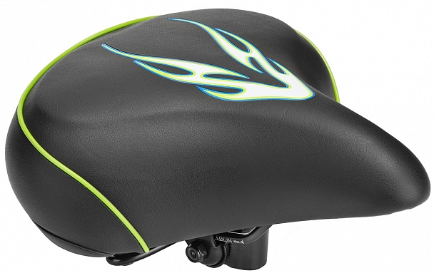 Седло вело VL-80158S Черный/Зеленый