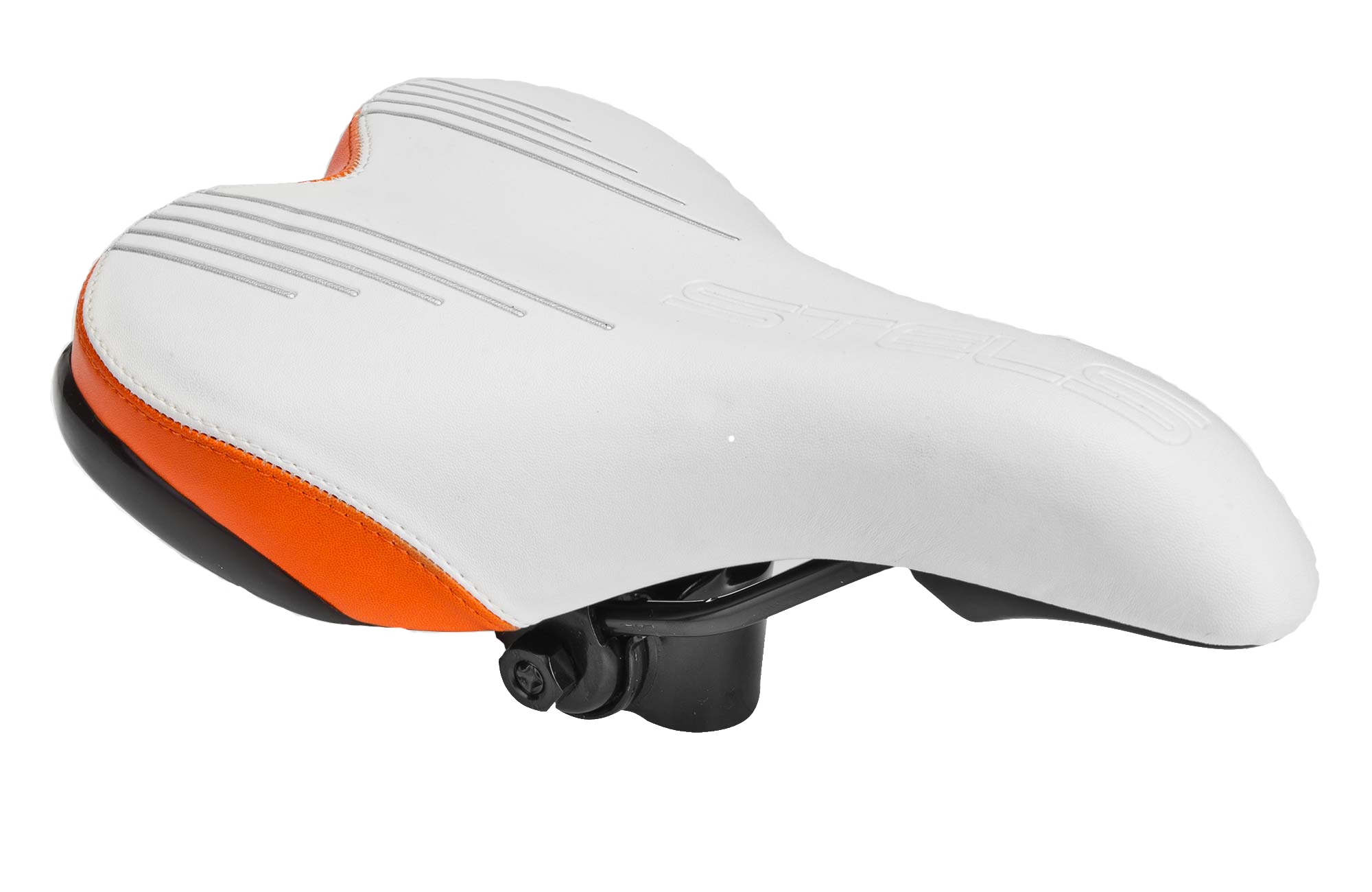 Седло вело 6682 Бело-оранж 470100