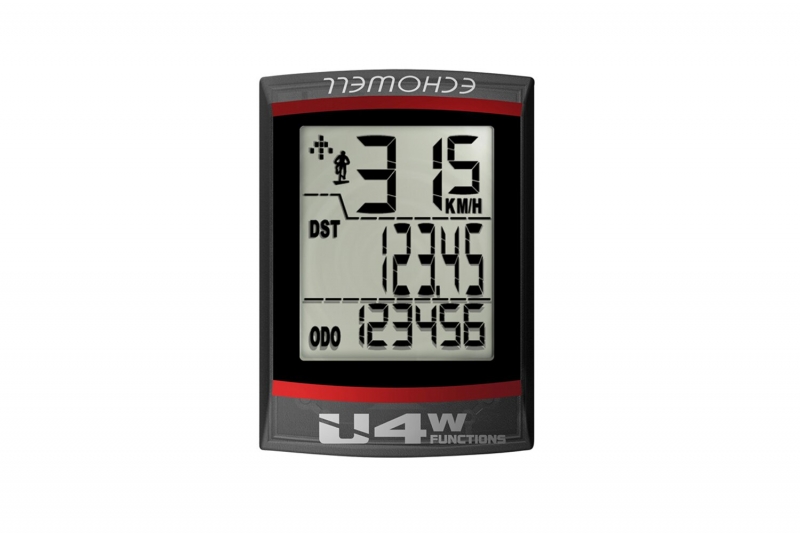 Велокомпьютер U4, 4 функции Черный