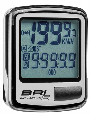 Велокомпьютер BRI-5, 5 функций Серый
