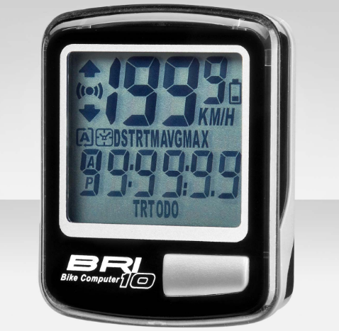 Велокомпьютер BRI-10, 10 функций Черный