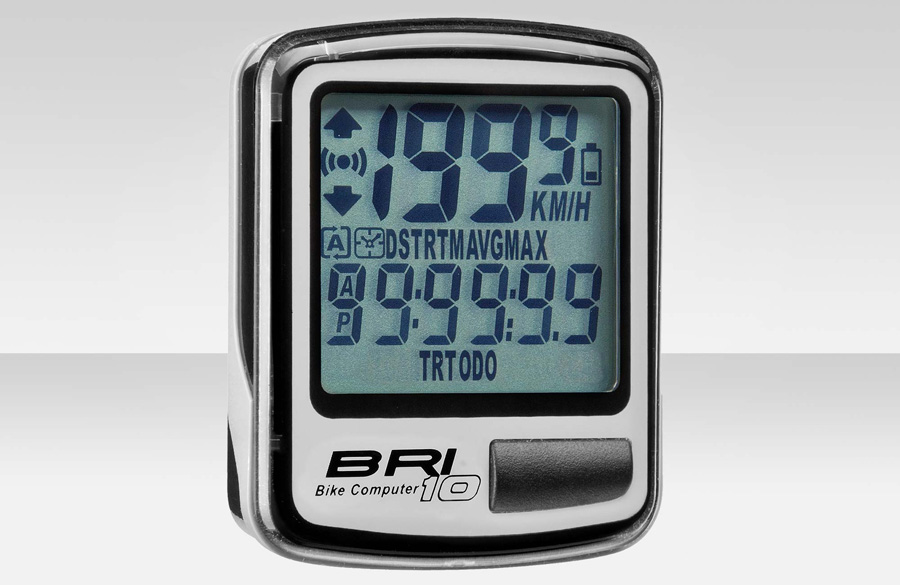 Велокомпьютер BRI-10, 10 функций Серый