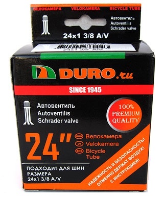 Велокамера 24 DURO 24x1,3/8 A/V/DHB01011