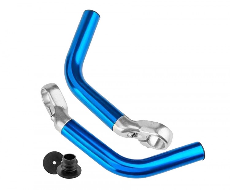 Рога на руль МТ-С04А алюминевые Синий 440017