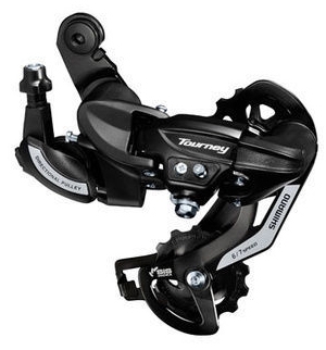 Переключатель задний Shimano Tourney TY500 6/7ск крепление на петух ERDTY500D