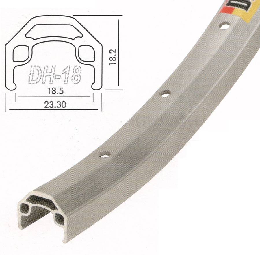 Обод 24 DH-18 Qijian 36H алюминий чёрный 330053