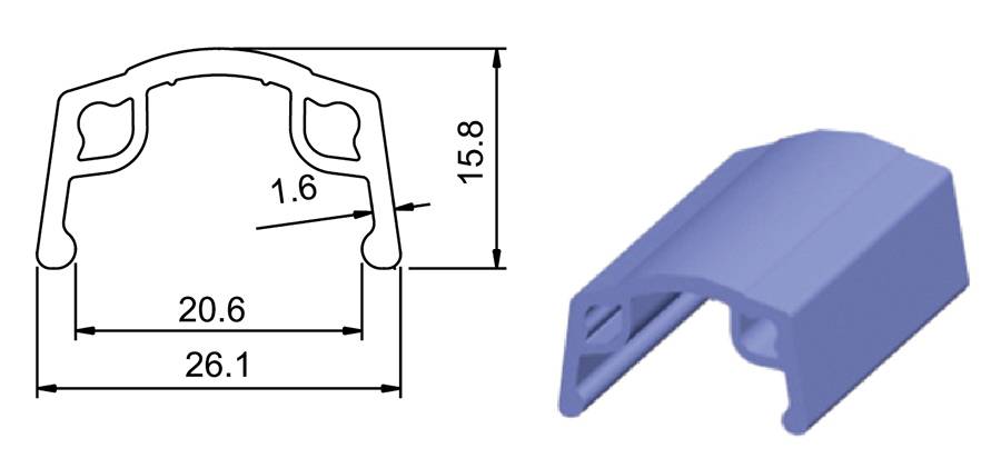 Обод 24 XP-160 36H алюминий черный 330120