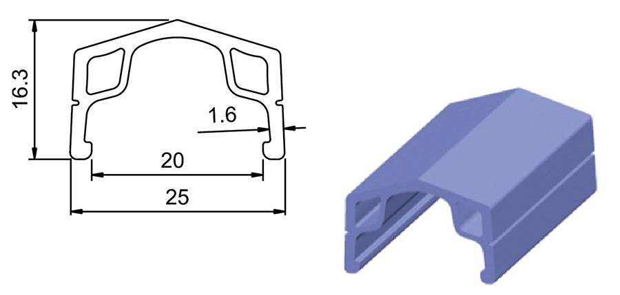 Обод 20 XD-154-A CNC 36Н алюминий черный 330116