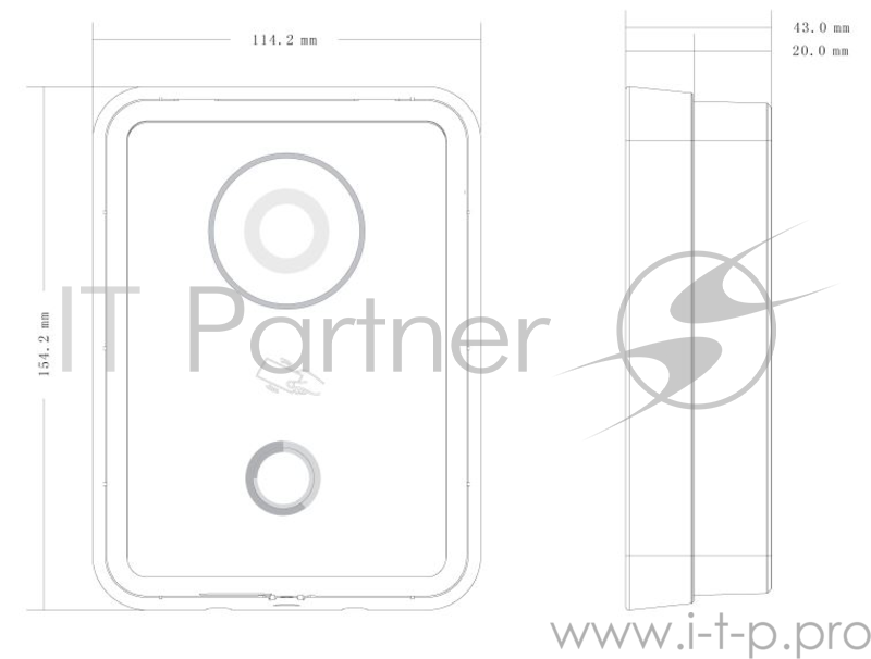 Видеопанель Dahua DHI-VTO6210BW