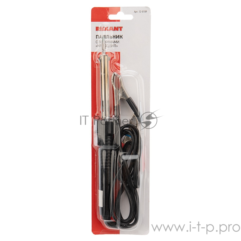 Паяльные лампы (Автомобильные) Rexant 12-0189 Паяльник с зажимами «крокодил» 12В/40Вт