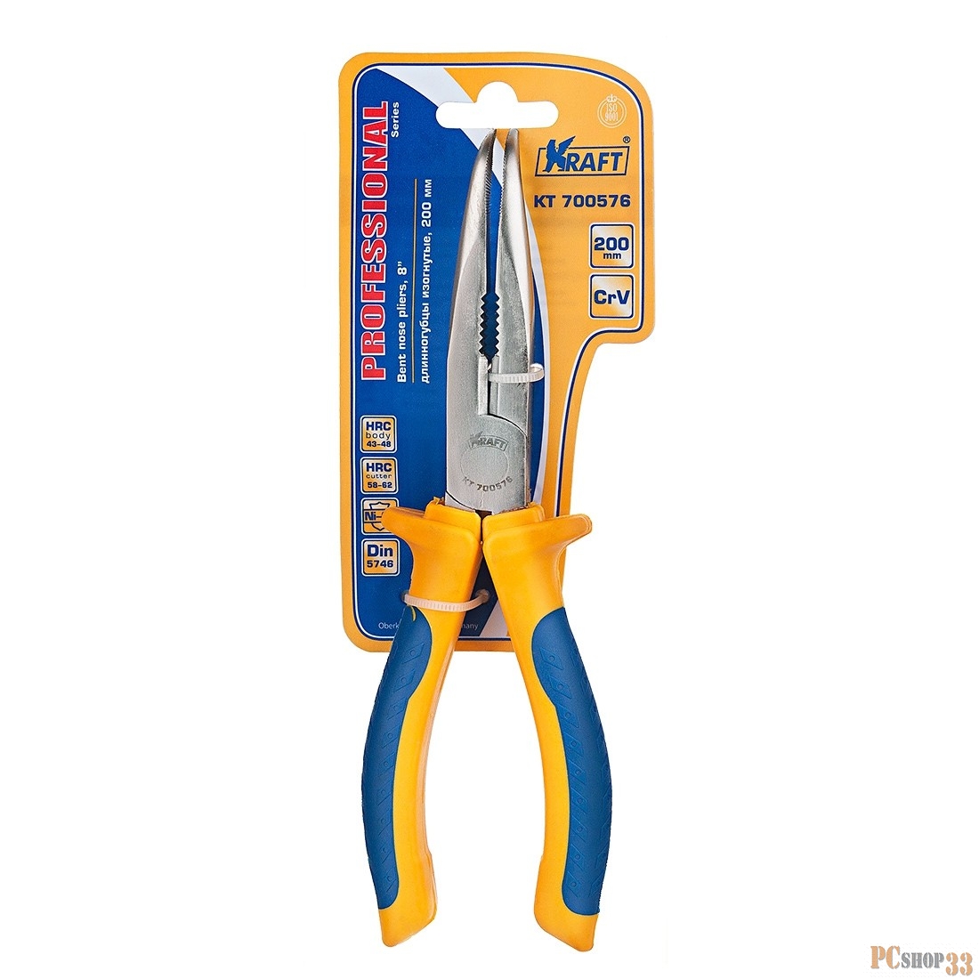 Тонкогубцы KRAFT Длинногубцы изогнутые 200мм KT 700576