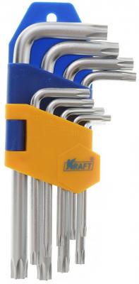 Ручной инструмент KRAFT Набор ключей торцевых Г-образных torx, короткие, 9шт KT 700567