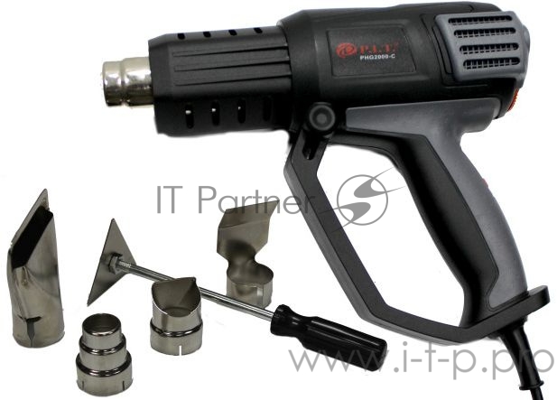 Фены P.I.T Электрофен PHG 2000-C МАСТЕР (2кВт,50-600*С,три положения потока воздуха,насадки КЕЙС ) . .) PHG2000-C