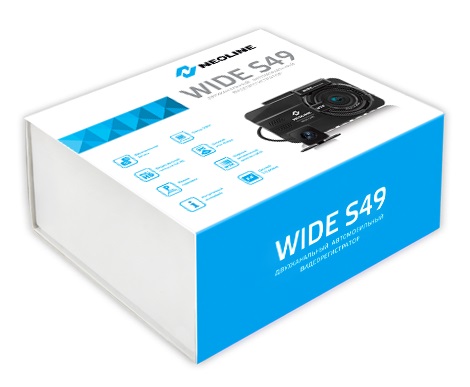 Видеорегистратор Neoline Wide S49 DUAL черный 2Mpix 1080x1920 1080p 155гр.