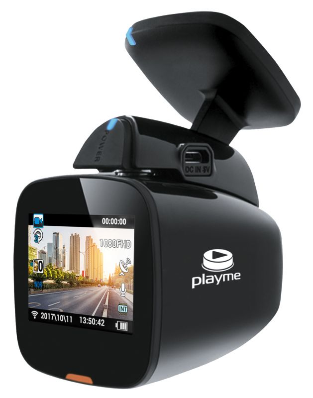 Видеорегистратор Playme UNI черный 2Mpix 1920x1080 1080p 150гр. GPS NTK96658