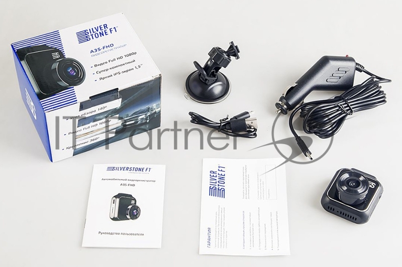 Видеорегистратор Silverstone F1 A35-FHD черный 1.3Mpix 1080x1920 1080p 140гр. GPCV1247