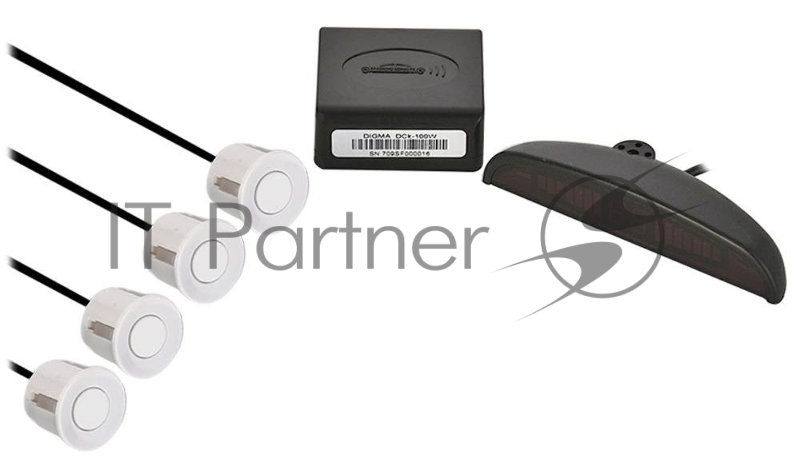 Парковочный Радар Digma DCK-100S 4 датчика 22мм серебристый