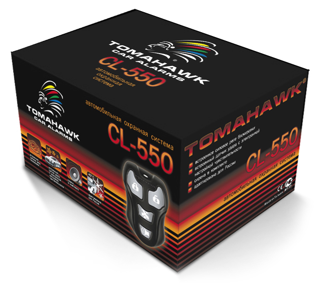 Автосигнализация Tomahawk CL 550 без обратной связи брелок без ЖК дисплея
