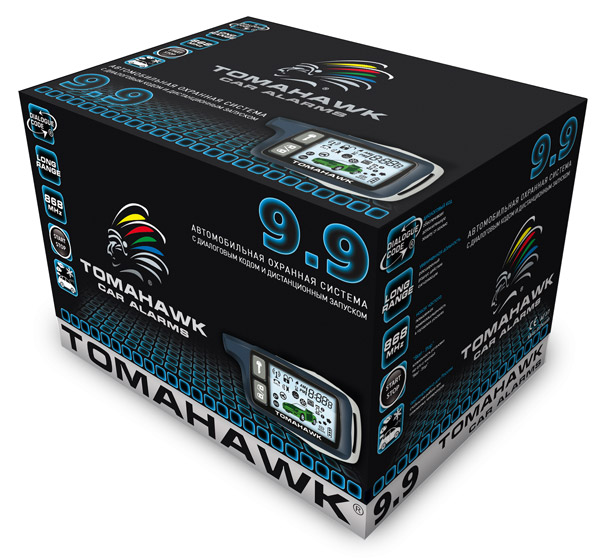 Автосигнализация Tomahawk 9.9 с обратной связью + дистанционный запуск брелок с ЖК дисплеем