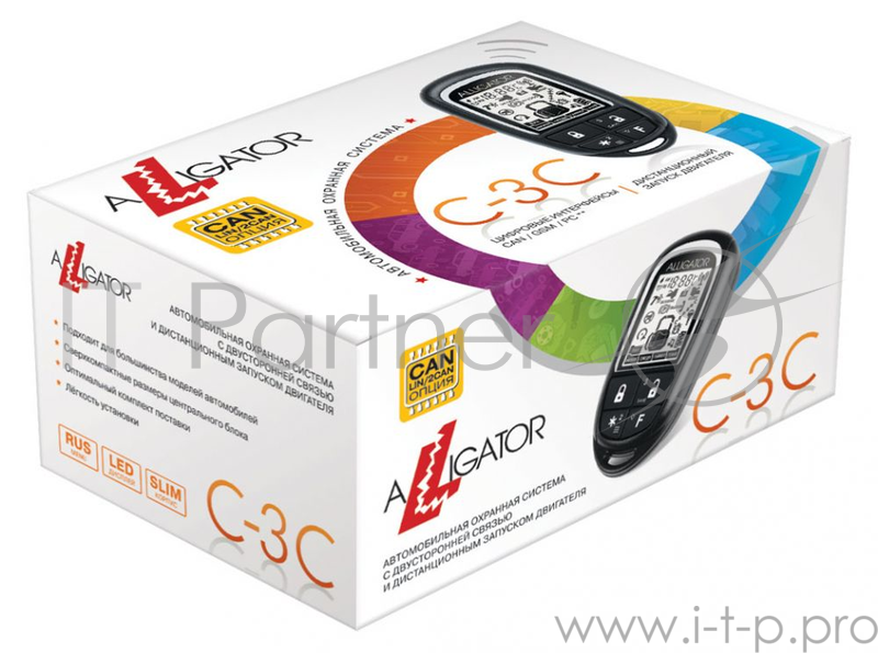 Автосигнализация Alligator C-3C с обратной связью брелок с ЖК дисплеем